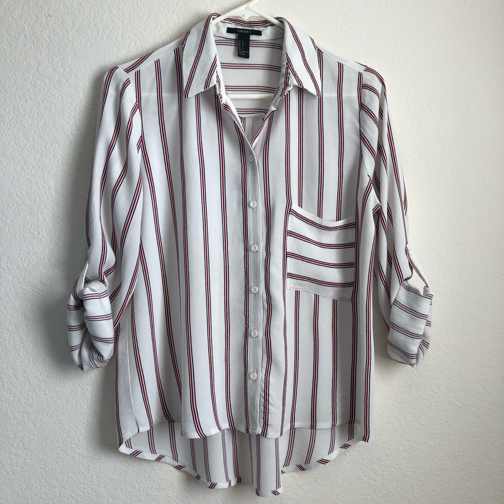 stripe button down